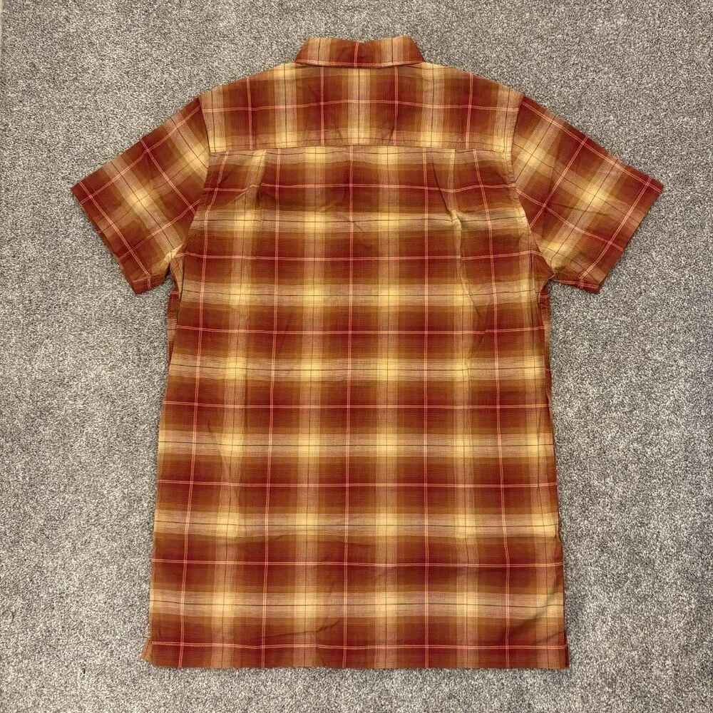 Mutual Weave Mens Plaid Button Up Shirt Size M Tall Short Sleeve Classic NWT $48